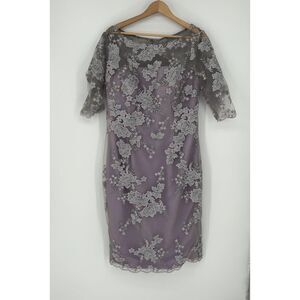 La Femme Lace Sheath Dress